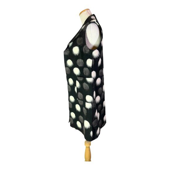 Athena Marie Size S Open-Front Sleeveless Coat Textured Felted - Picture 6 of 10